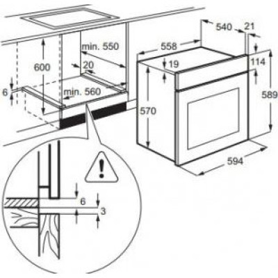 Духовка електрична Zanussi ZZB510401W