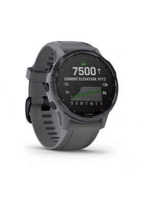 Смарт-годинник Garmin Fenix 6S Pro Solar Edition Amethyst Steel with Shale Gray Band (010-02409-15)