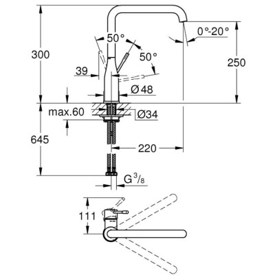 Змішувач для раковини Grohe Essence 30269DL0