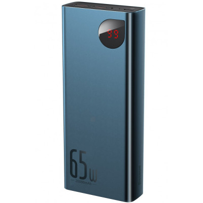 Зовнішній акумулятор (Power Bank) Baseus Adaman Metal Digital Display 20000mAh/QC/PD/SCP/65W Blue (PPIMDA-D03)