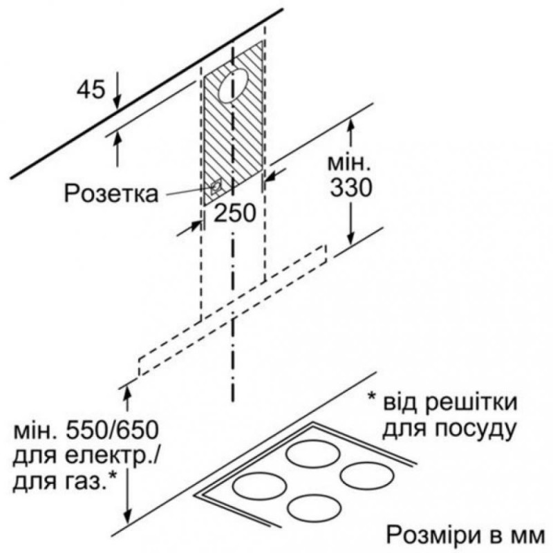 Витяжка Т-подібна Siemens LC97BHM50