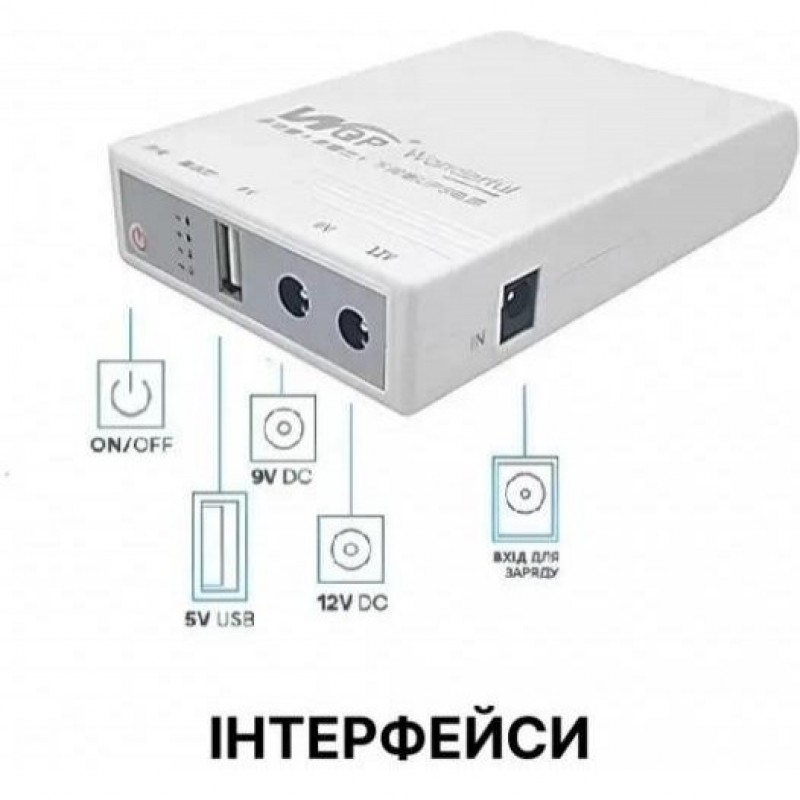 ДБЖ для роутера WGP Mini UPS 103 White