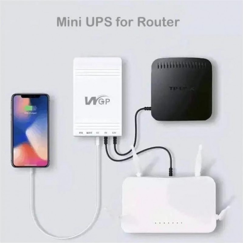 ДБЖ для роутера WGP Mini UPS 103 White