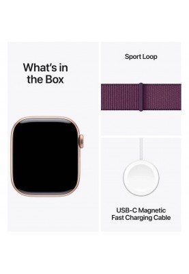 Смарт-годинник Apple Watch Series 10 GPS 42mm Rose Gold Aluminum Case w. Plum Sport Loop (MWWK3)