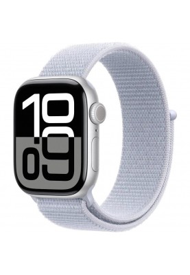 Смарт-годинник Apple Watch Series 10 GPS 42mm Silver Aluminum Case w. Blue Cloud Sport Loop (MWWD3)