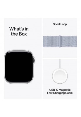 Смарт-годинник Apple Watch Series 10 GPS 42mm Silver Aluminum Case w. Blue Cloud Sport Loop (MWWD3)