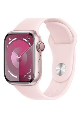 Смарт-годинник Apple Watch Series 9 GPS + Cellular 41mm Pink Alu. Case w. Light Pink Sport Band - S/M (MRHY3)