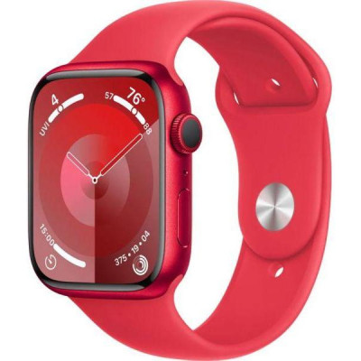 Смарт-годинник Apple Watch Series 9 GPS 45mm PRODUCT RED Alu. Case w. PRODUCT RED Sport Band - S/M (MRXJ3)