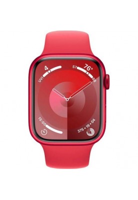 Смарт-годинник Apple Watch Series 9 GPS 45mm PRODUCT RED Alu. Case w. PRODUCT RED Sport Band - S/M (MRXJ3)