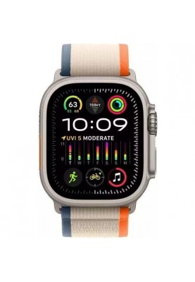 Смарт-годинник Apple Watch Ultra 2 GPS + Cellular 49mm Titanium Case with Orange/Beige Trail Loop - M/L (MRF23)