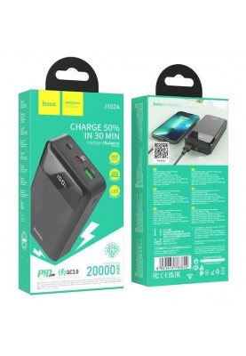 Зовнішній акумулятор (павербанк) Hoco J102A Cool Figure 20000mAh 20W Black