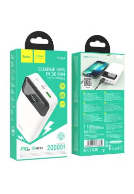 Зовнішній акумулятор (павербанк) Hoco J102A Cool Figure 20000mAh 20W White