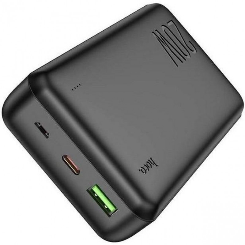 Зовнішній акумулятор (павербанк) Hoco J87A 20000mAh 20W Black