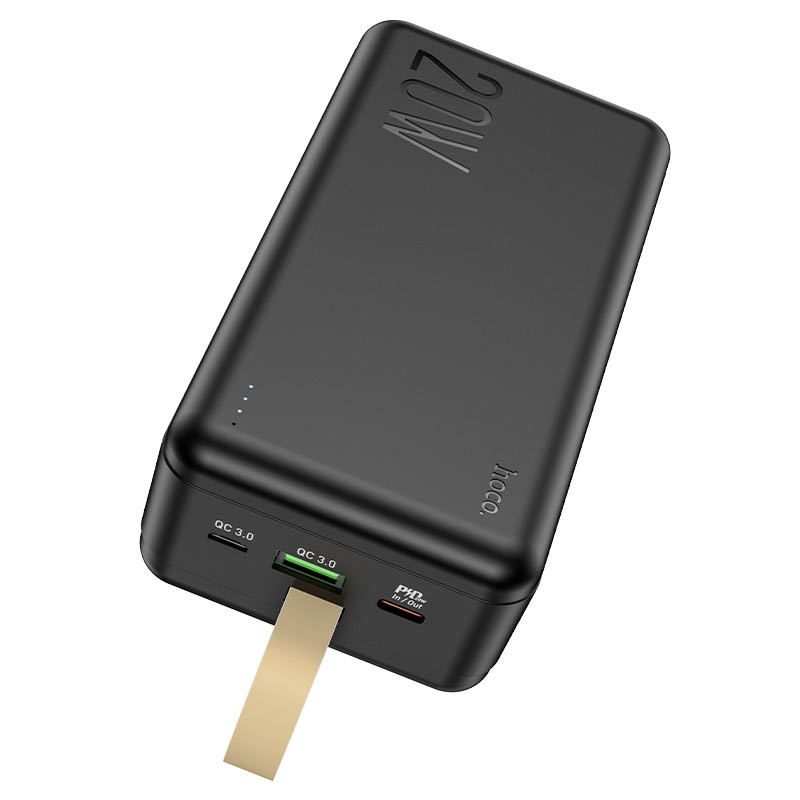 Зовнішній акумулятор (павербанк) Hoco J87B 30000mAh 20W Black