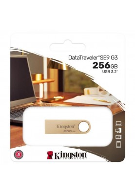 Флешка Kingston 256 GB DataTraveler SE9 Gen 3 Gold (DTSE9G3/256GB)