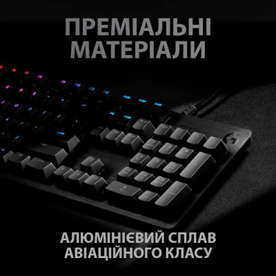 Клавіатура Logitech G512 Lightsync RGB Mechanical GX Blue USB Carbon (920-008946)