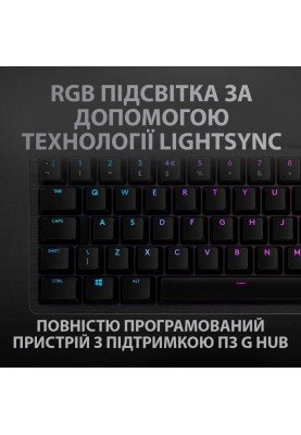 Клавіатура Logitech G512 Lightsync RGB Mechanical GX Blue USB Carbon (920-008946)