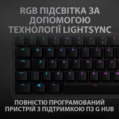 Клавіатура Logitech G512 Lightsync RGB Mechanical GX Blue USB Carbon (920-008946)