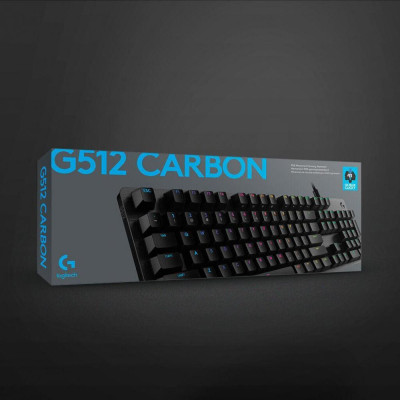 Клавіатура Logitech G512 Lightsync RGB Mechanical GX Blue USB Carbon (920-008946)