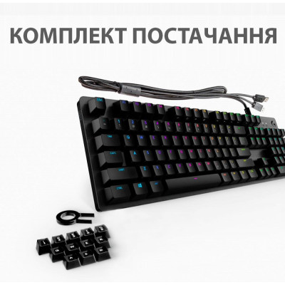 Клавіатура Logitech G512 Lightsync RGB Mechanical GX Blue USB Carbon (920-008946)
