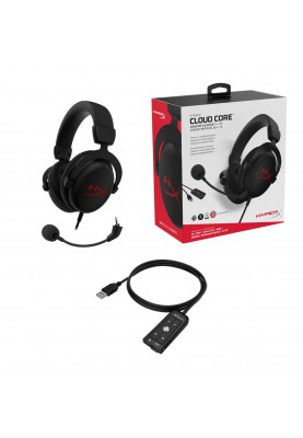 Навушники з мікрофоном HyperX Cloud Core + 7.1 Black (HX-HSCC-2-BK, 4P4F2AA)