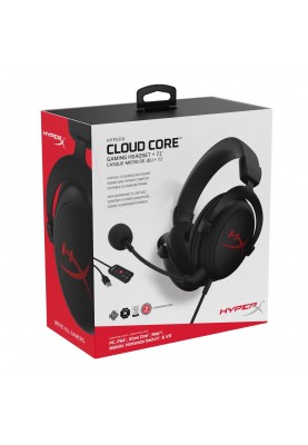 Навушники з мікрофоном HyperX Cloud Core + 7.1 Black (HX-HSCC-2-BK, 4P4F2AA)