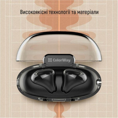 Навушники TWS ColorWay Slim TWS-2 Black (CW-TWS2BK)