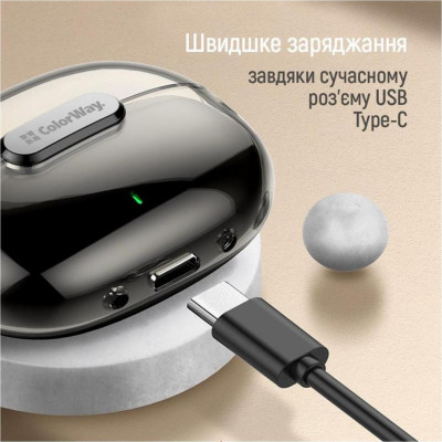 Навушники TWS ColorWay Slim TWS-2 Black (CW-TWS2BK)