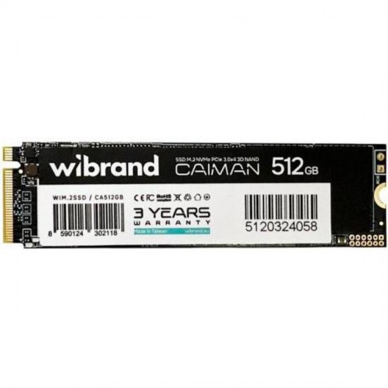 SSD накопичувач Wibrand Caiman 512GB M.2 NVMe (WIM.2SSD/CA512GB)