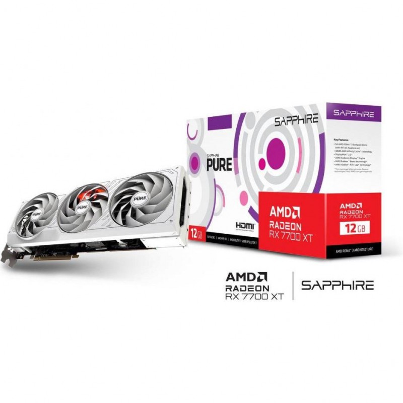 Відеокарта Sapphire Radeon RX 7700 XT 12GB PURE (11335-03)