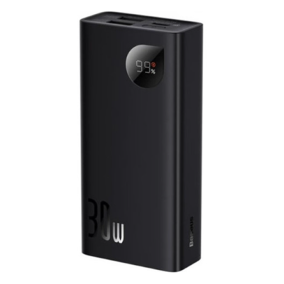 Зовнішній акумулятор (павербанк) Baseus Adaman Metal Digital Display 20000 mAh 30W black (PPAD030001)