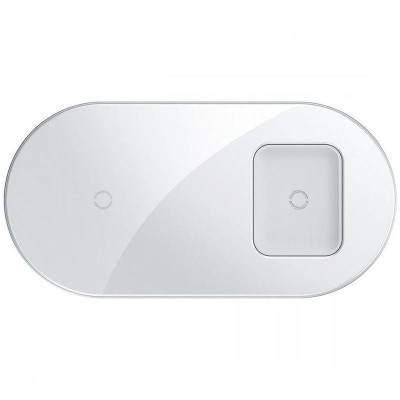 Бездротовий зарядний пристрій Baseus Simple 2in1 18W White (WXJK-02)