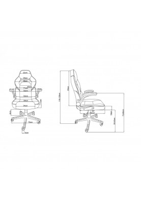 Комп'ютерне крісло для геймера 2E Hebi black/white (2E-GC-HEB-BKWT)
