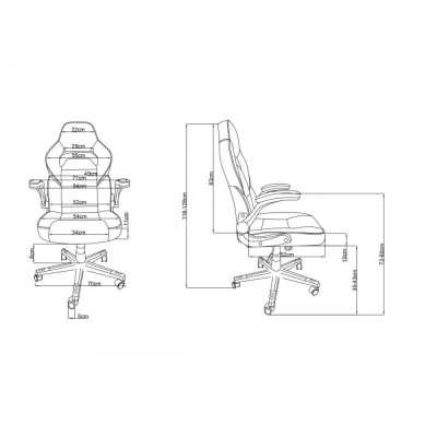 Комп'ютерне крісло для геймера 2E Hebi black/white (2E-GC-HEB-BKWT) Комп'ютерне крісло для геймера 2E Hebi black/white (2E-GC-HEB-BKWT)