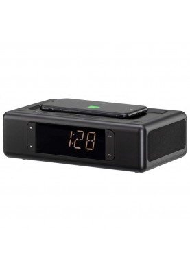 Мультимедійна акустика 2E SmartClock Wireless Charging Black (2E-AS01QIBK)