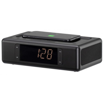 Мультимедійна акустика 2E SmartClock Wireless Charging Black (2E-AS01QIBK)