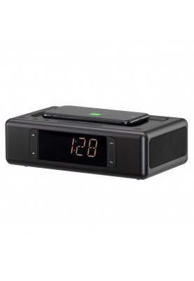 Мультимедійна акустика 2E SmartClock Wireless Charging Black (2E-AS01QIBK)