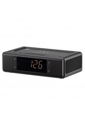 Мультимедійна акустика 2E SmartClock Wireless Charging Black (2E-AS01QIBK)