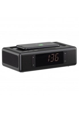 Мультимедійна акустика 2E SmartClock Wireless Charging Black (2E-AS01QIBK)