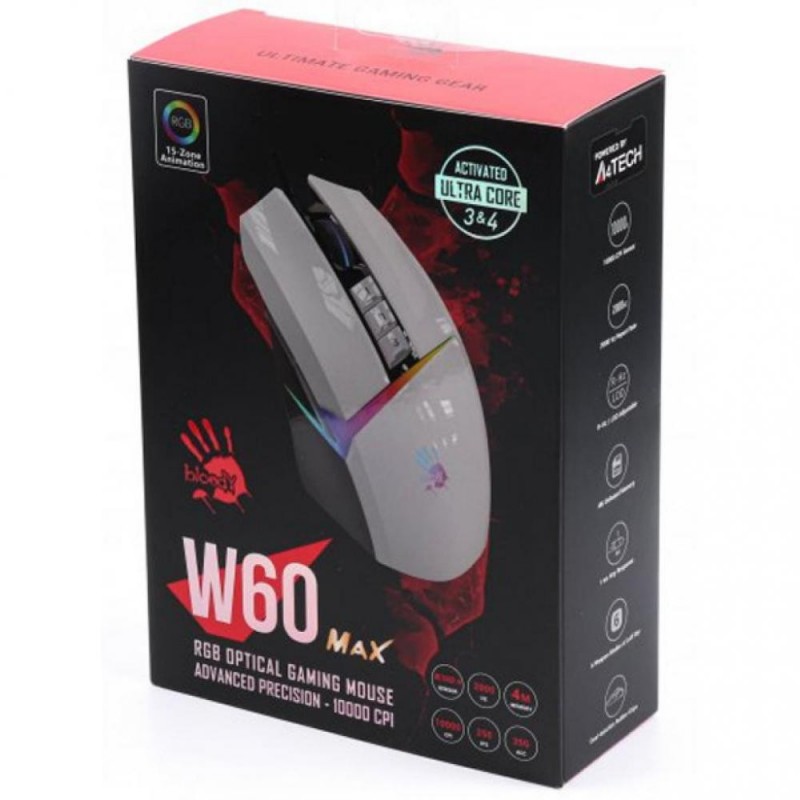 Миша Bloody W60 Max Panda White