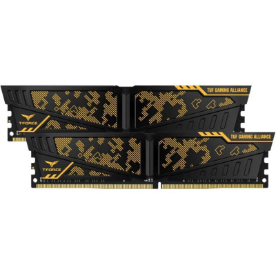 Пам'ять для настільних комп'ютерів TEAM 16 GB (2x8GB) DDR4 3200 MHz Vulcan TUF Gaming Alliance Black/Yellow (TLTYD416G3200HC16FDC01)
