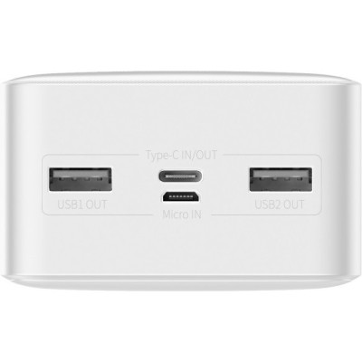 Зовнішній акумулятор (Power Bank) Baseus Bipow Digital Display 30000mAh 15W White (PPDML-K02)