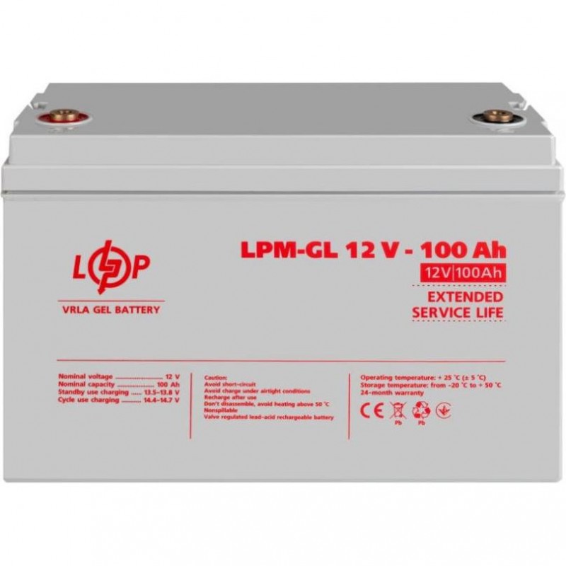 Акумулятор для ДБЖ LogicPower LPM-GL 12 - 100 AH (3871)