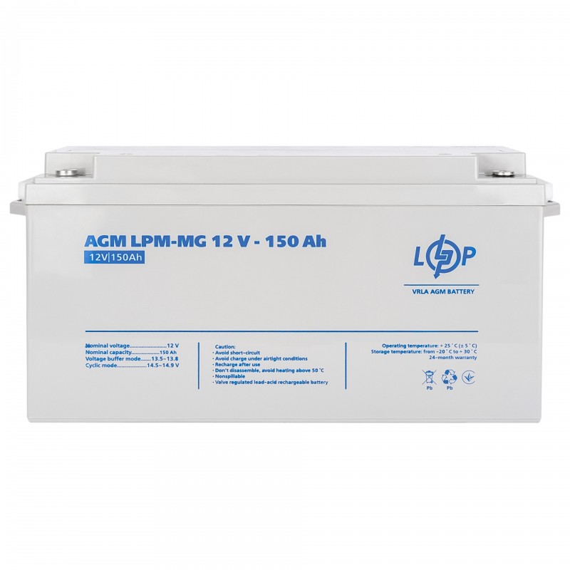 Акумулятор для ДБЖ LogicPower LPM-MG 12 - 150 AH (4197)