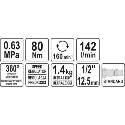 Гайковерт YATO YT-09803