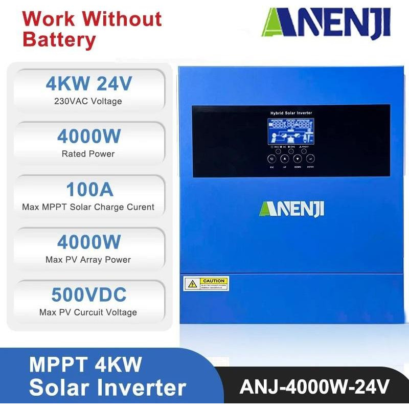 Гібридний сонячний інвертор (hybrid) ANENJI ANJ-4000W-24V