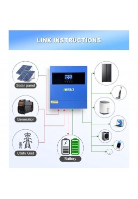 Гібридний сонячний інвертор (hybrid) ANENJI ANJ-4000W-24V