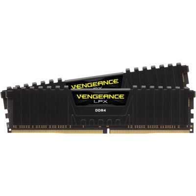 Пам'ять для настільних комп'ютерів Corsair 16 GB (2x8GB) DDR4 2666 MHz Vengeance LPX Black (CMK16GX4M2Z2666C16)