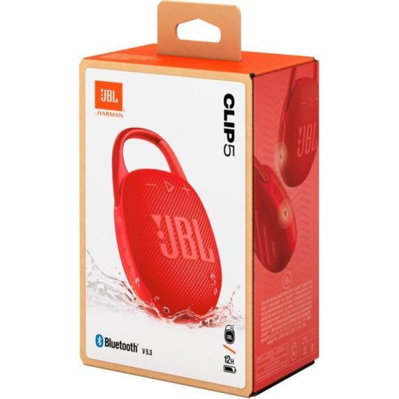 Портативна колонка JBL Clip 5 Red (JBLCLIP5RED)