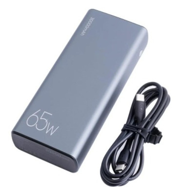 Повербанк Usams 30000 mAh 65W Silver Кабель PD Type-C 100W
